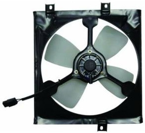 Мотор+вентилятор радиатора кондиционера (с корпусом)