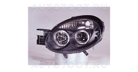 Фара левая+правая (комплект, тюнинг, линованная, со светящимися ободками, внутри черная) -  для DODGE NEON