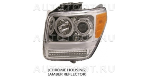 Фара левая+правая (комплект, тюнинг, линзованная, внутри хром) -  для DODGE NITRO