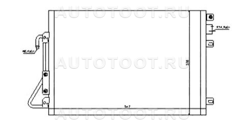 Радиатор кондиционера (тип 2) -   для RENAULT LOGAN